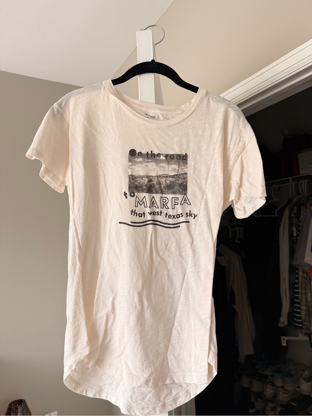 Madewell Marfa Graphic Short Sleeve Tee in Cream